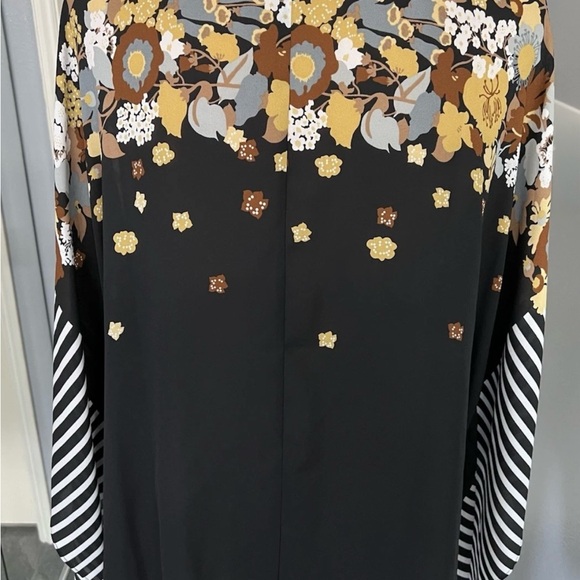 Bob Mackie wearable art Kimono top in Black and Gold size large NWT - Picture 3 of 8